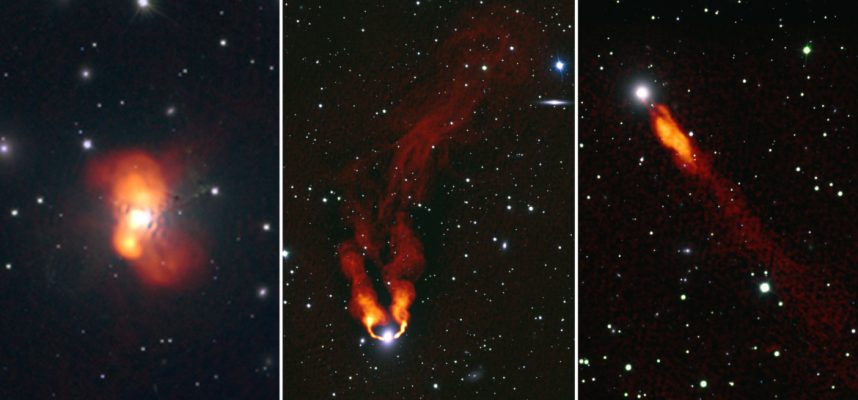 Astronomové vyfotografovali galaxie, které vypadají jako plameny hořící ve tmě 