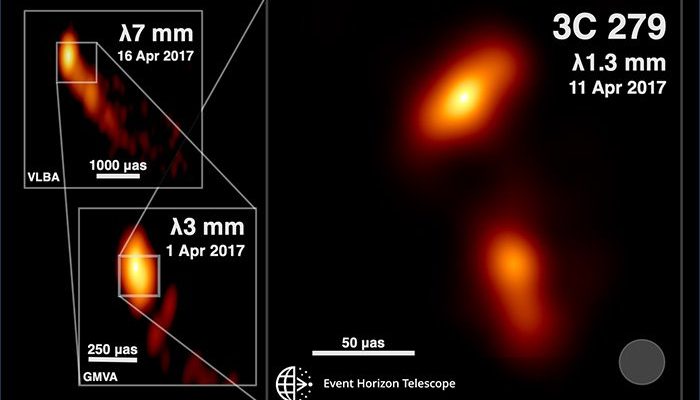 Astronomové právě pořídili snímek tryskového tryskajícího z černé díry 