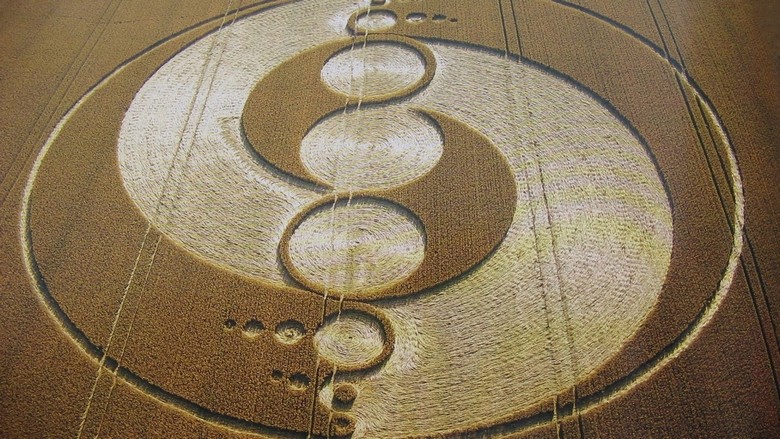 Britský ufolog zachytil okamžik, kdy UFO vytvoří kresbu na poli.