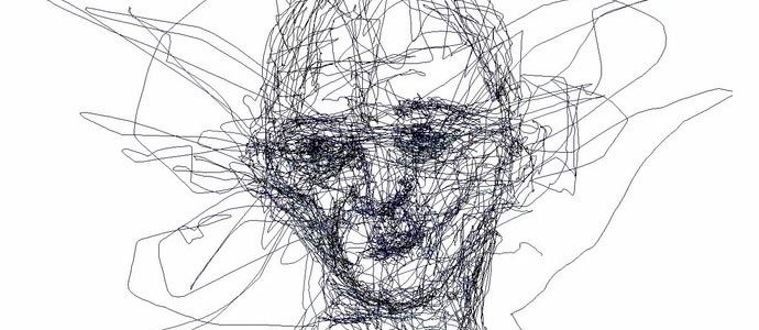 Britský malíř kreslí ... očima