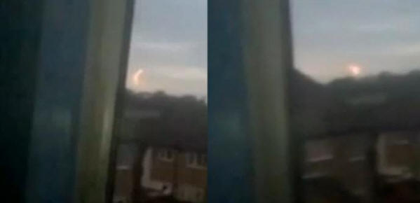 Dívka natočila ohnivou kouli tančící na obloze