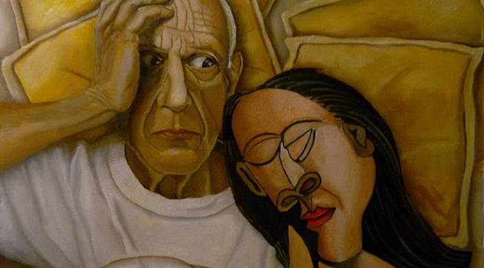 Picasso často používal pro své obrazy již použité plátna.