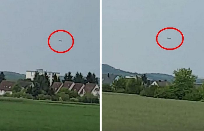 Obrovský doutník ve tvaru UFO nad Německem