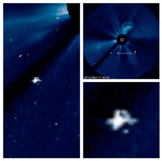 Kosmická loď na fotografii Slunce od NASA?