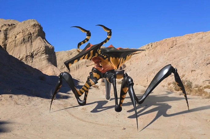 Entomolog vytvořený na fotografiích povrchu Marsu.