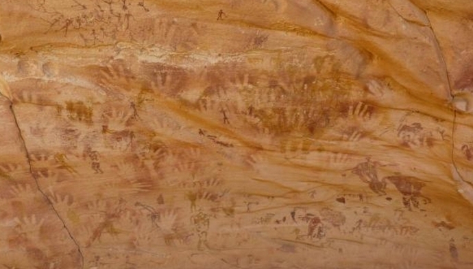 Mimozemské otisky prstů nalezené na skále