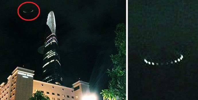 UFO fotografoval přes vietnamský mrakodrap