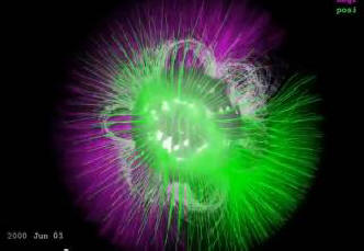 NASA zveřejnila vizualizaci magnetické revoluce na slunci.