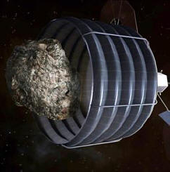 NASA chytí asteroid sklenkou