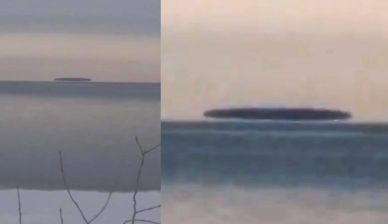 U jezera v USA se objevil obrovský temný disk.