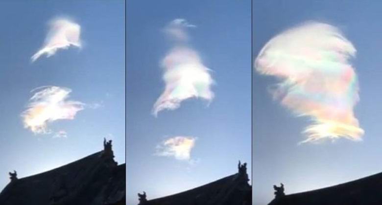 Ohromující mrak překvapil buddhisty.