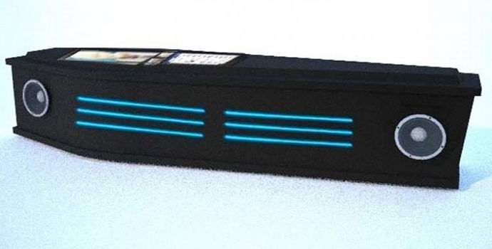 Je představen koncept multimédií ... rakev