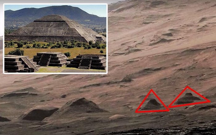 Zaměstnanci NASA skryli snímek pyramid na Marsu déle než šest měsíců.