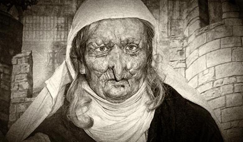 Středověká čarodějnice Anglie, nazývaná také Matka Shiptonová