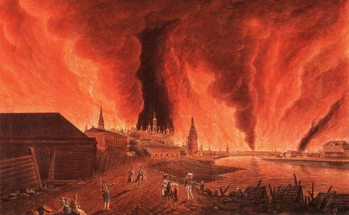 Podivný oheň v Moskvě v roce 1812, velmi podobný jadernému útoku