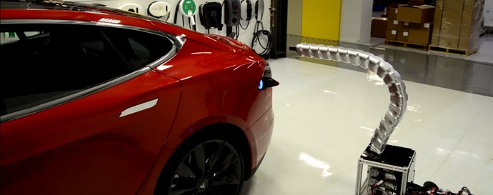 Tesla vytvořil jedinečný tankerový robot