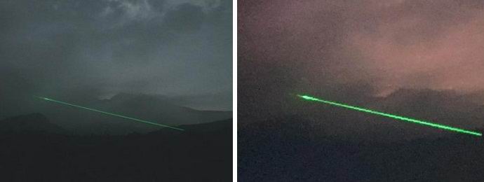 V blízkosti japonské sopky se objeví tajemný zelený paprsek